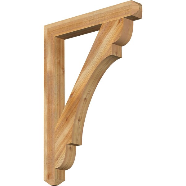 Ekena Millwork Olympic Craftsman Rough Sawn Bracket, Western Red Cedar, 4"W x 32"D x 44"H BKT04X32X44OLY04RWR - main